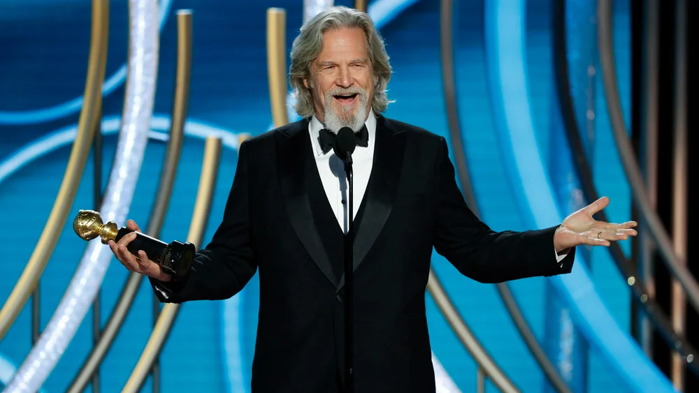 Jeff Bridges accepting the Cecil B. DeMille Award. (Photo source: Variety)