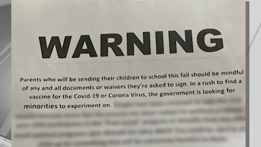 False Information Spread by Covid Letters