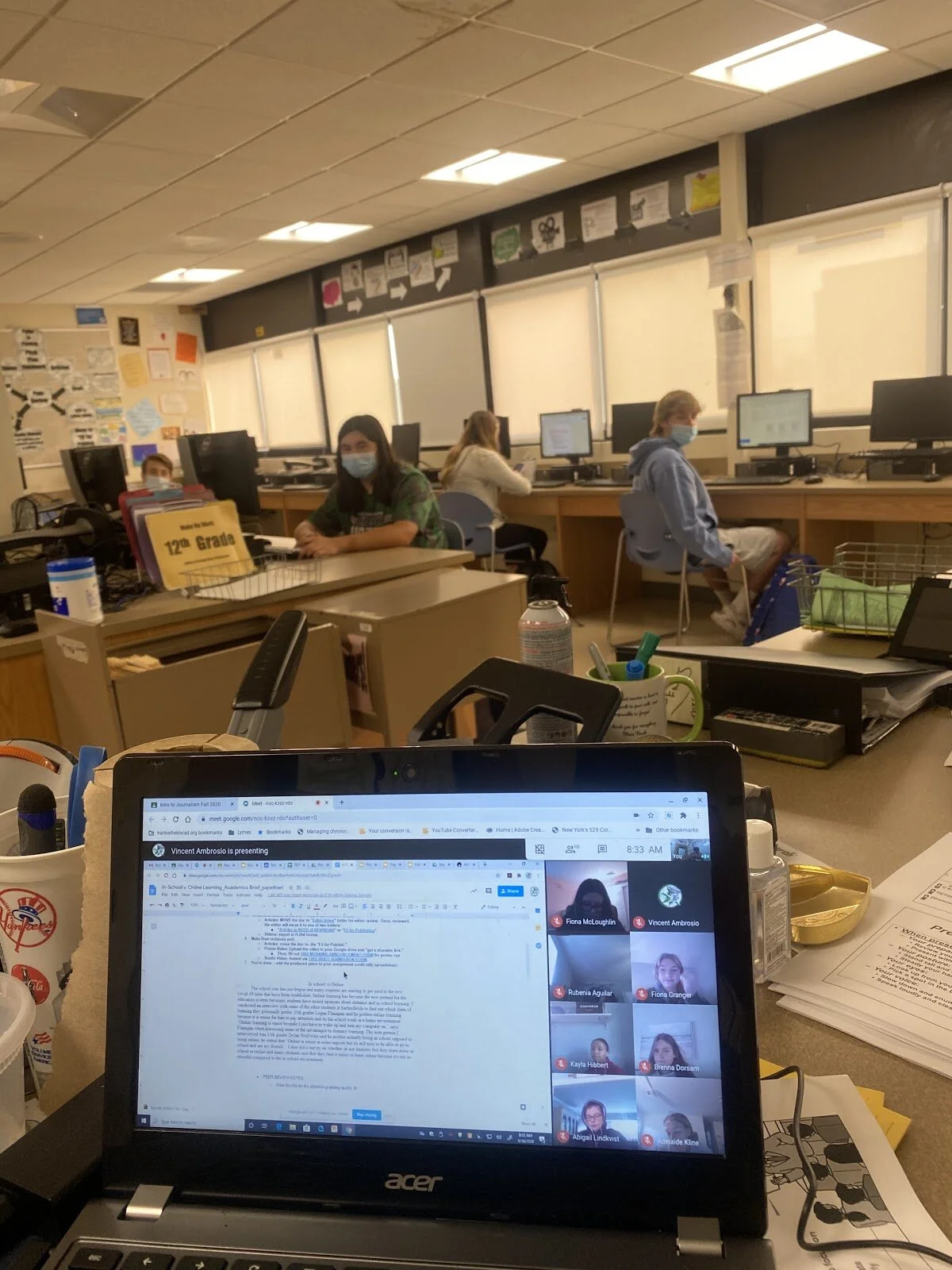      In school vs Online learning