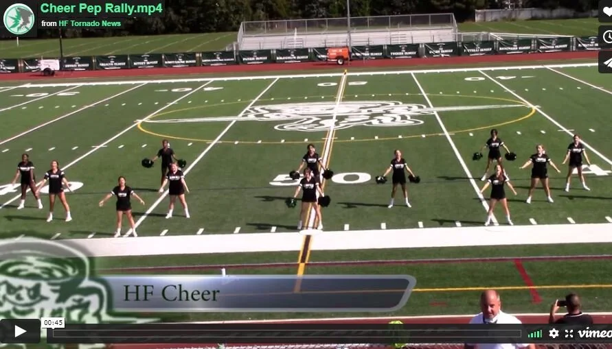HF Cheer Performs at Pep Rally