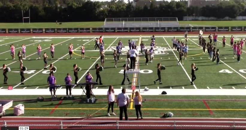 HF Marching Band and Kickline Perform for TJL Students