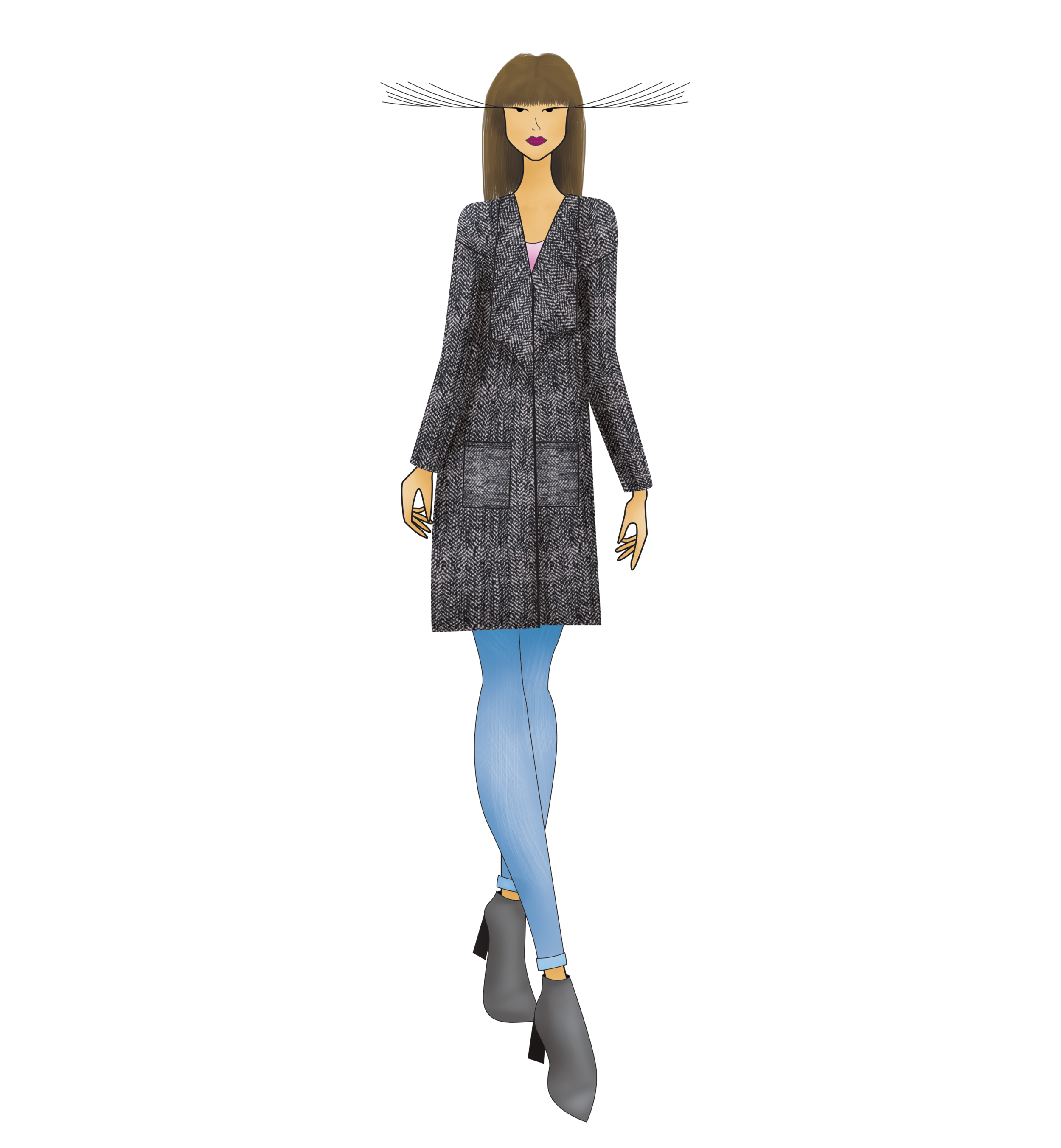 Overbold illustration concept