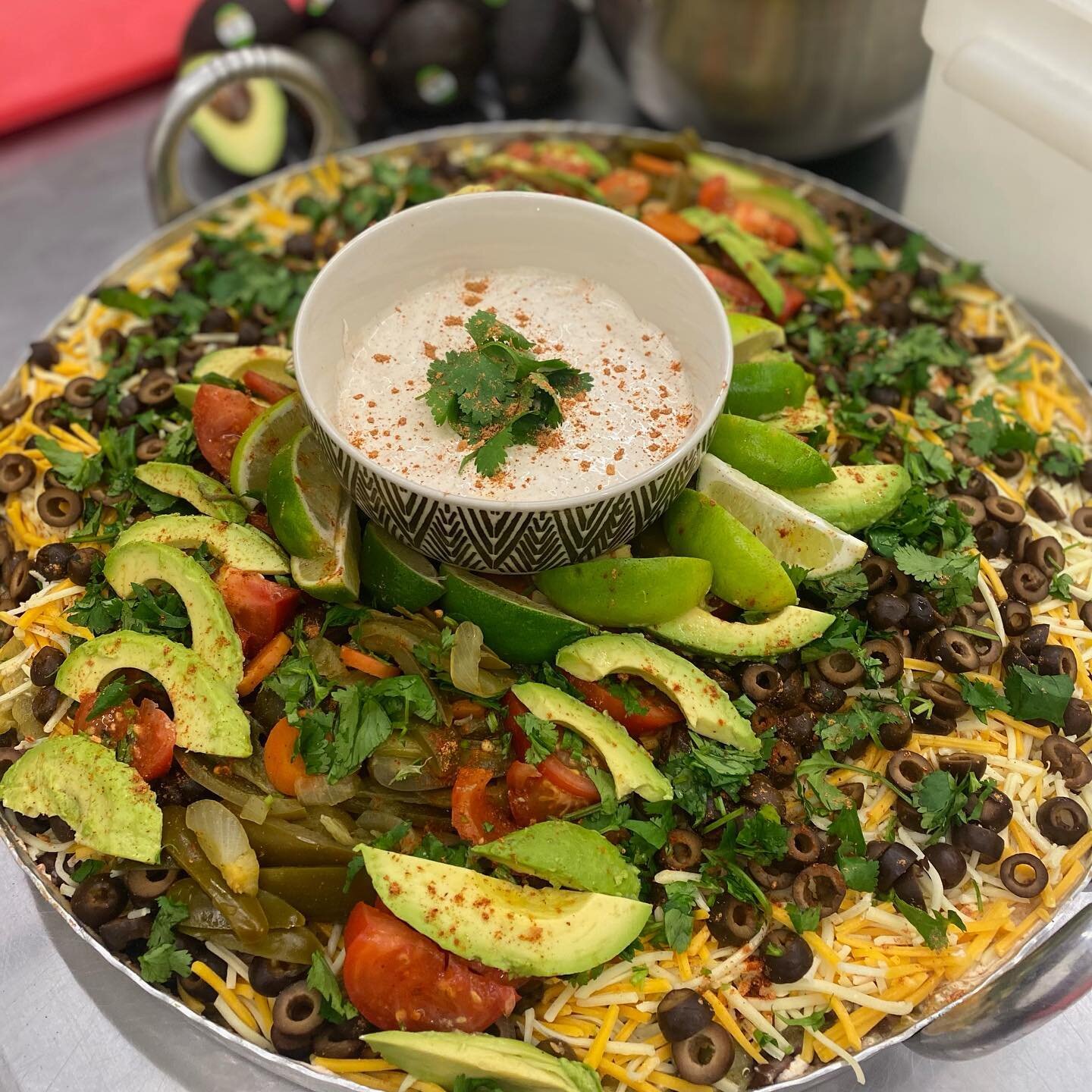 Layered bean dip anyone?  Um, yes please! 🤚