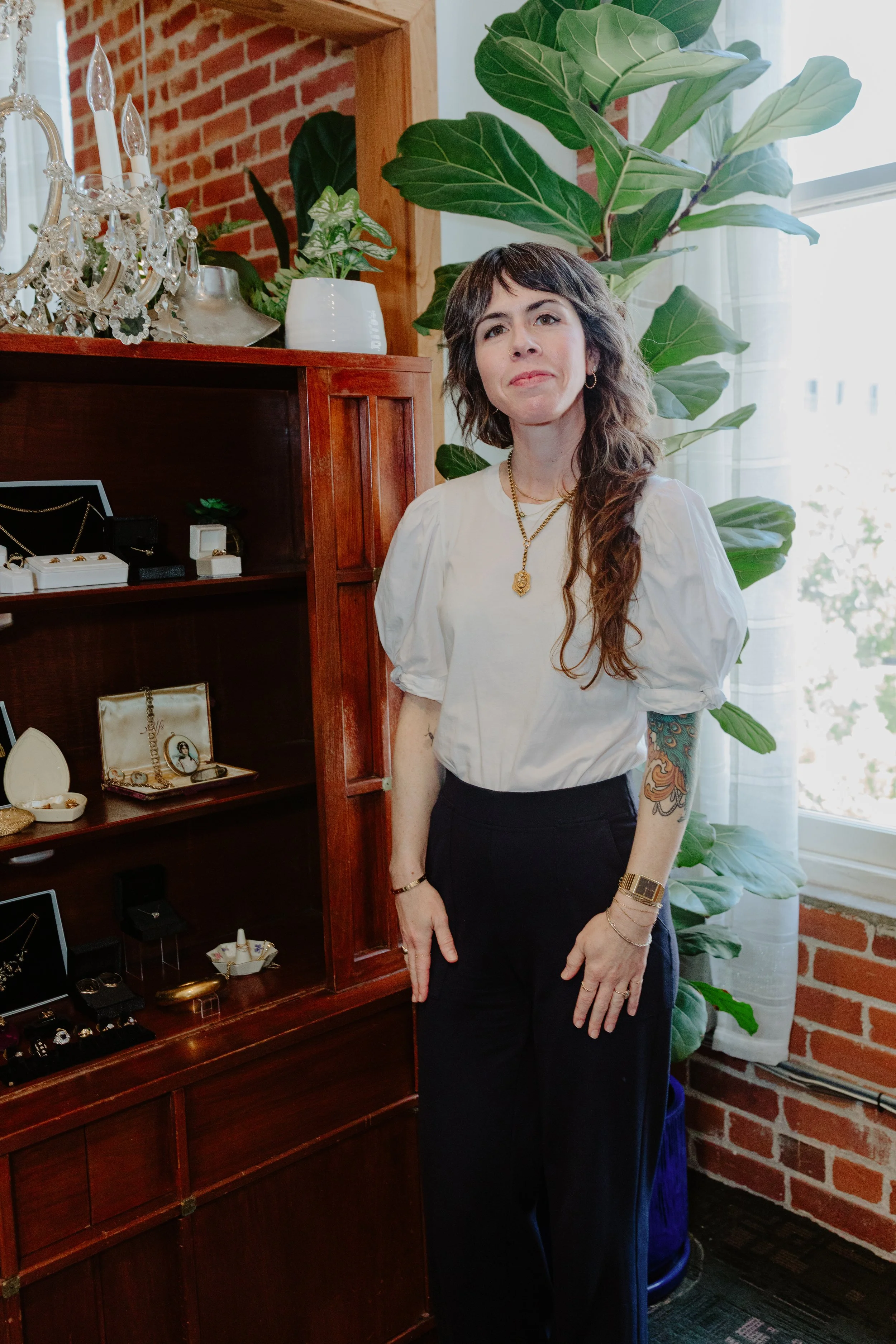 Designer April Cromer in the Lady Cromer Jewelry showroom.