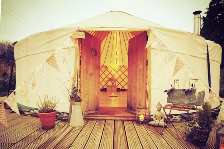 Come in from the cold, leave the chaos behind and find calm in our cosy Winter Yurt