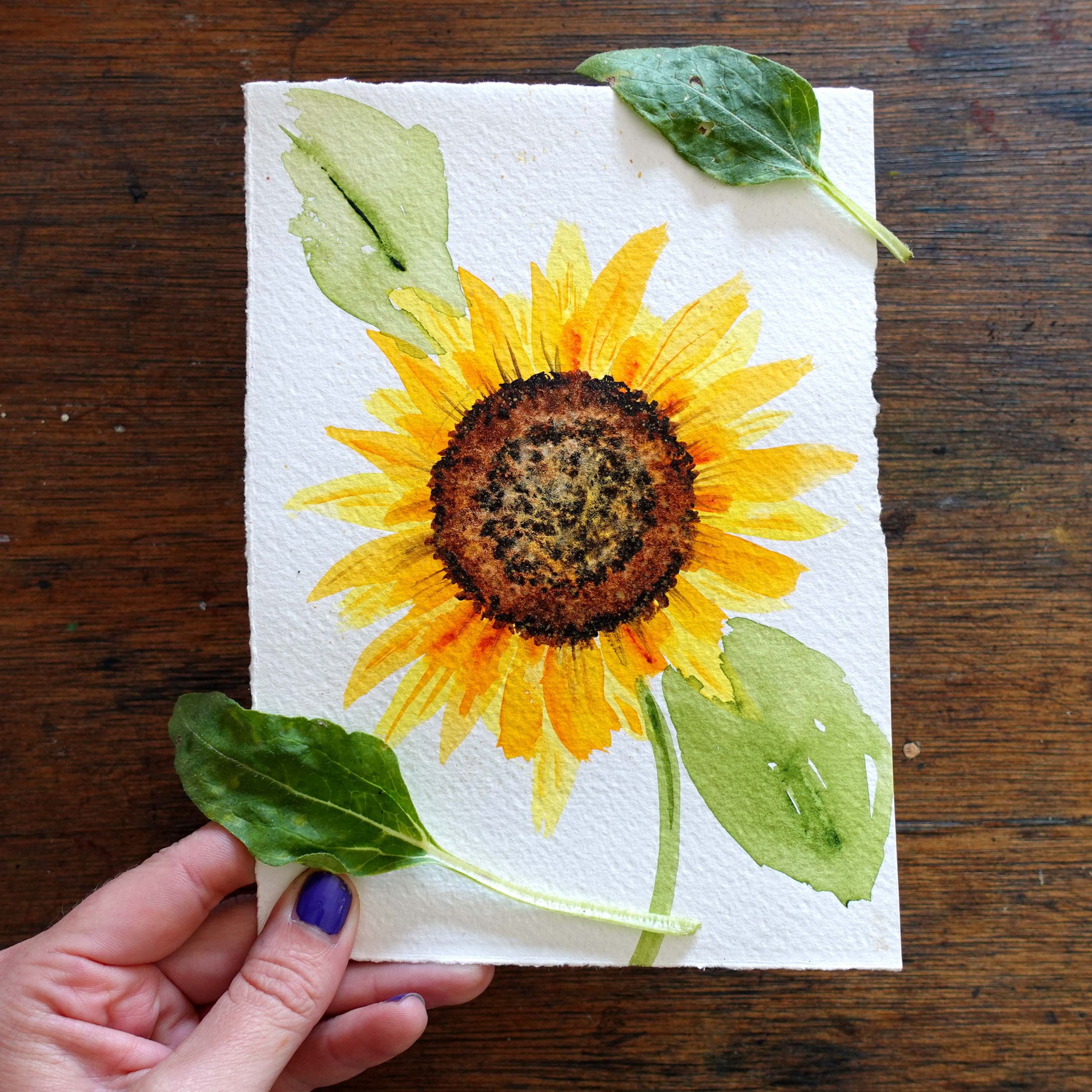 Sunflowers in Watercolour