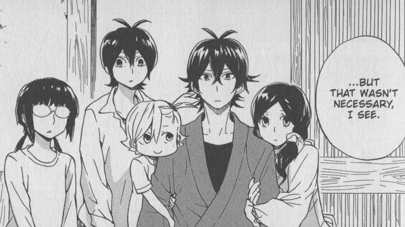 Osomanga — Handa-sensei, Naru, and Kido Hiroshi in Barakamon