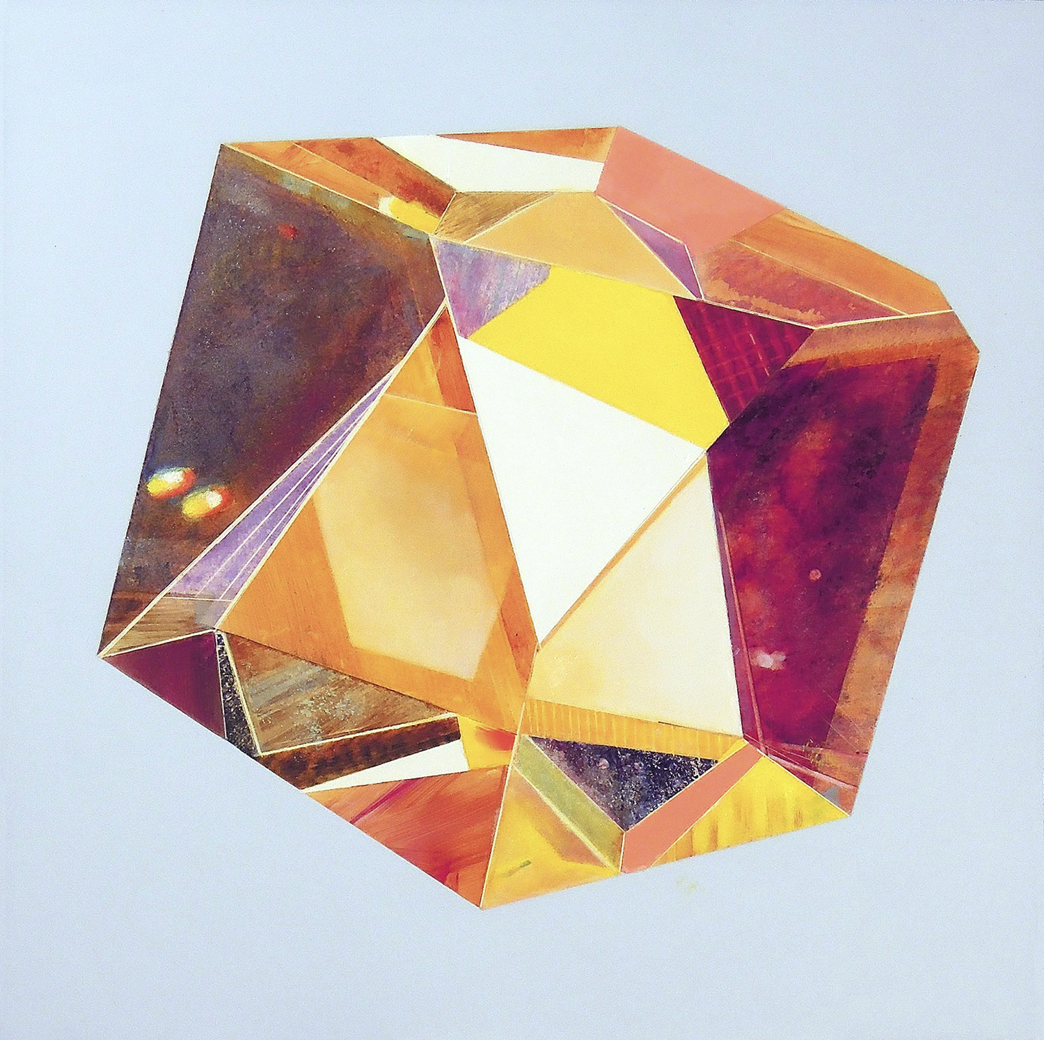   Calcite  oil and acrylic on clayboard 12"x12"&nbsp;2014 