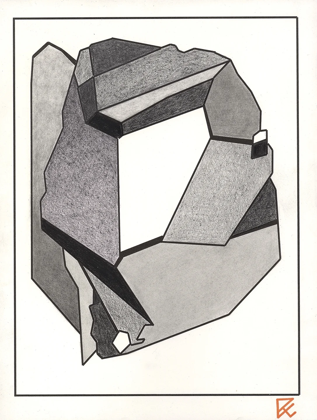 Drawing Seven inkjet print and graphite on rives 11" x 8" 2016