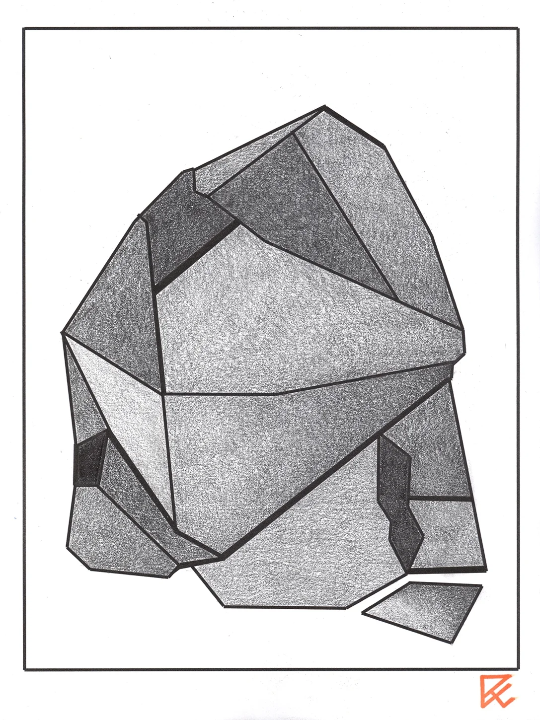 Drawing Six inkjet print and graphite on rives 11" x 8" 2016