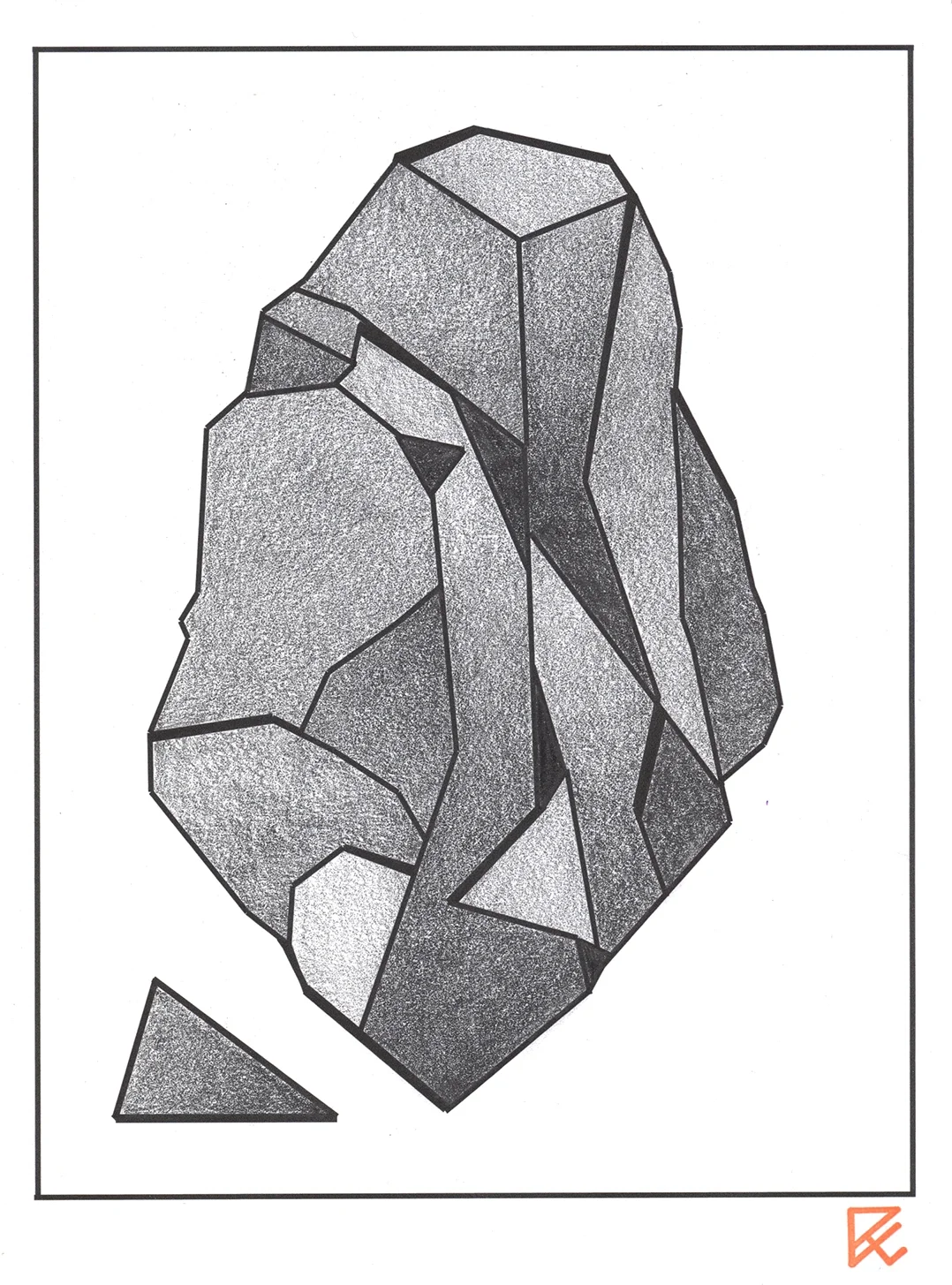 Drawing Three inkjet print and graphite on rives 11" x 8" 2016