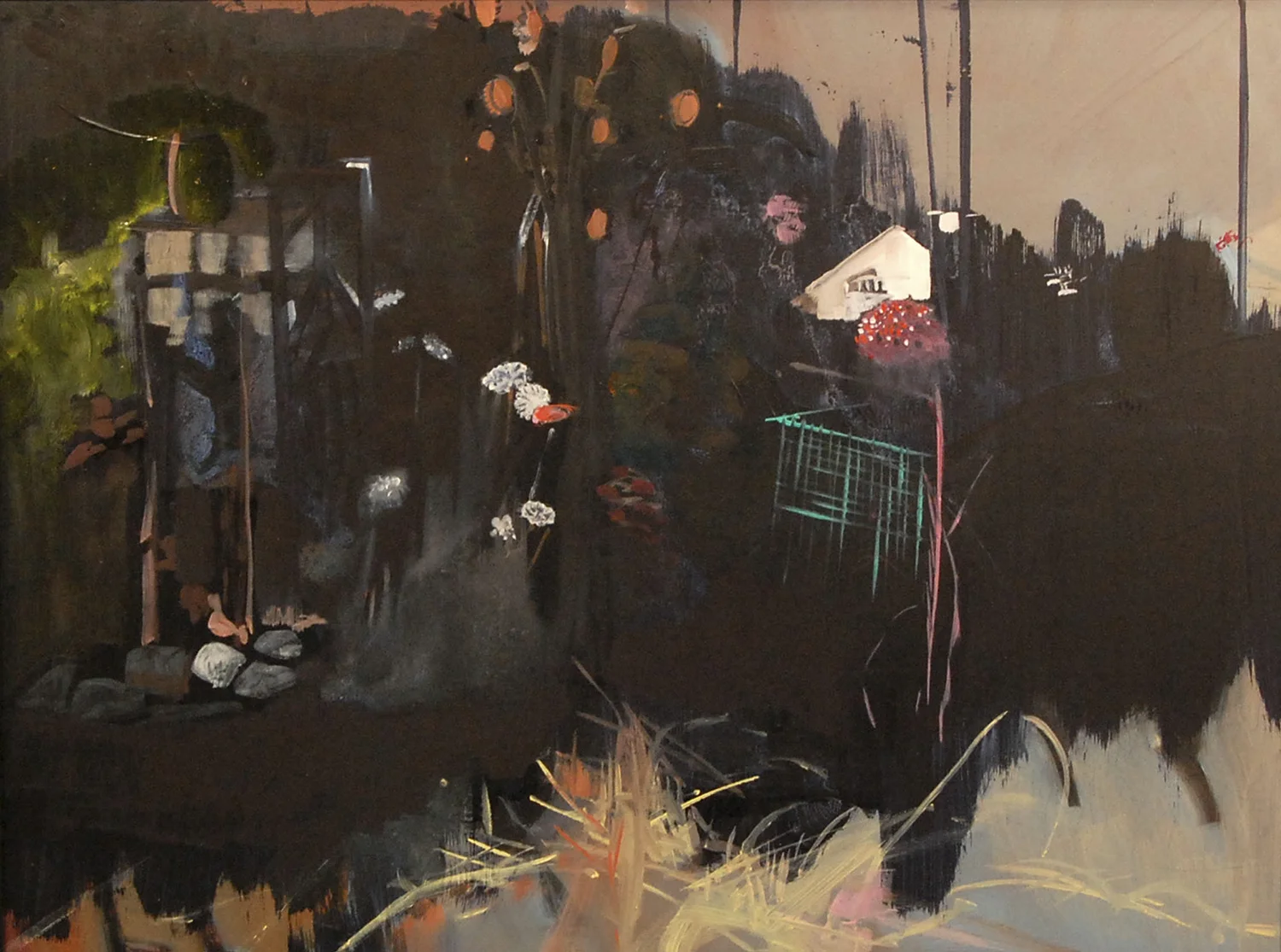 Garden at Night oil on panel 12"x15" 2007 *