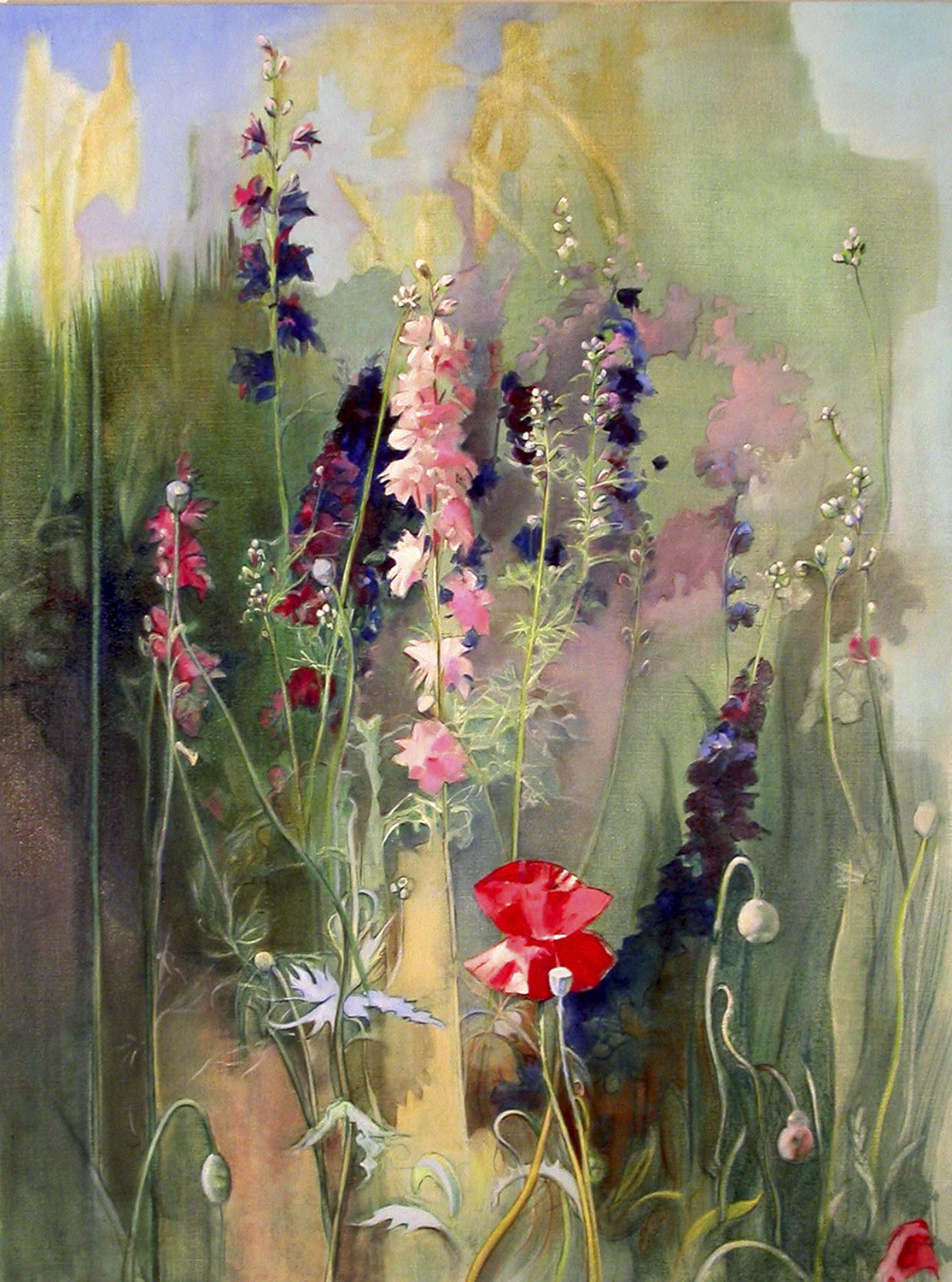   Poppy in the Garden *  oil on linen 30" x 40"  2005 