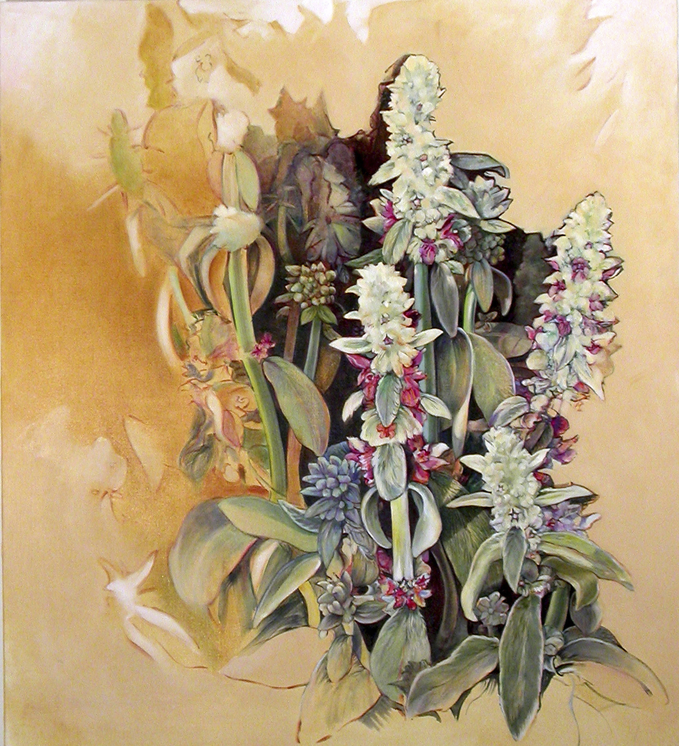   Lambs’ Ears   oil on linen  40" x 36"&nbsp; 2005 