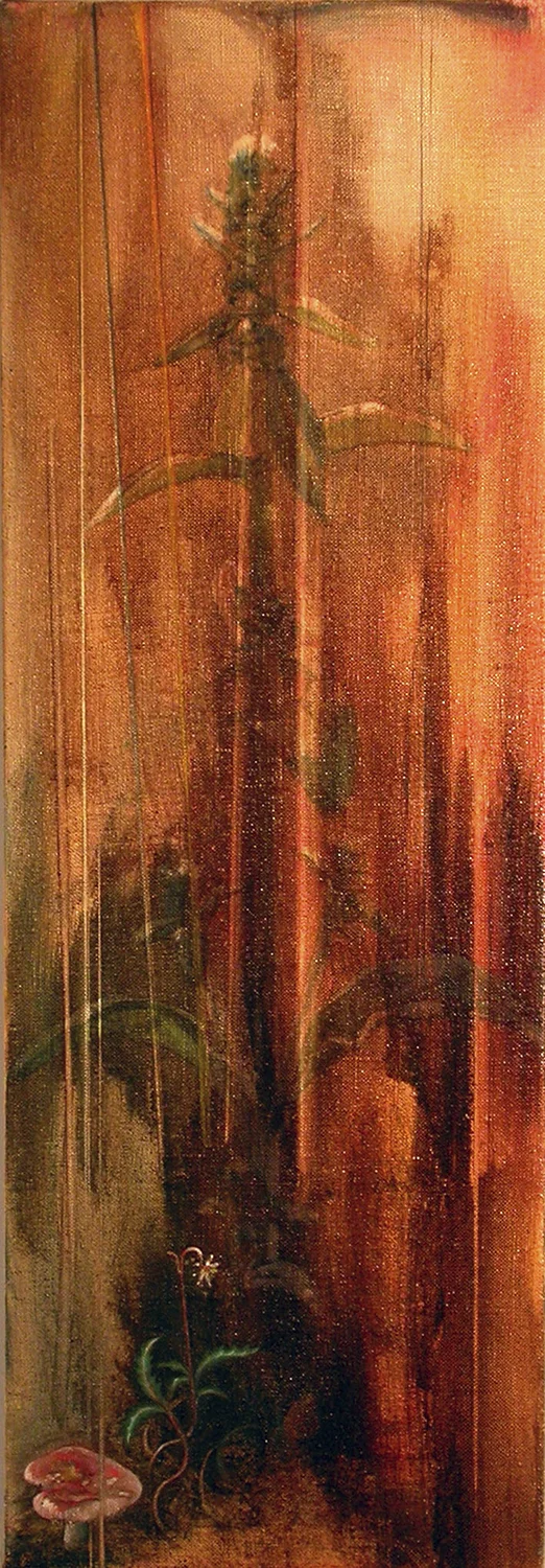 Mushroom oil on linen 32"x11" 2005