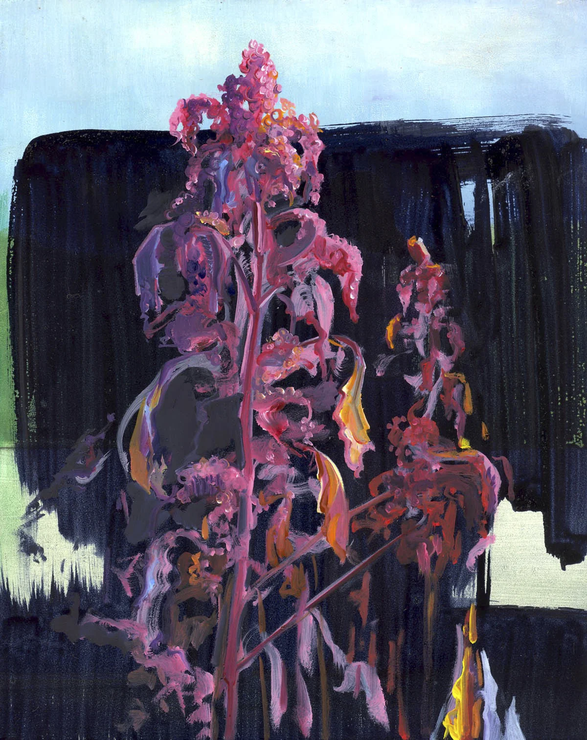Red Plant oil on panel 10"x 8" 2006