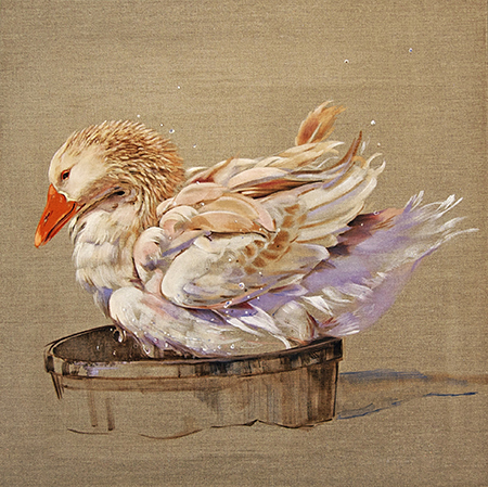   Duck 1  oil on linen 16" x 22"&nbsp; 2011 