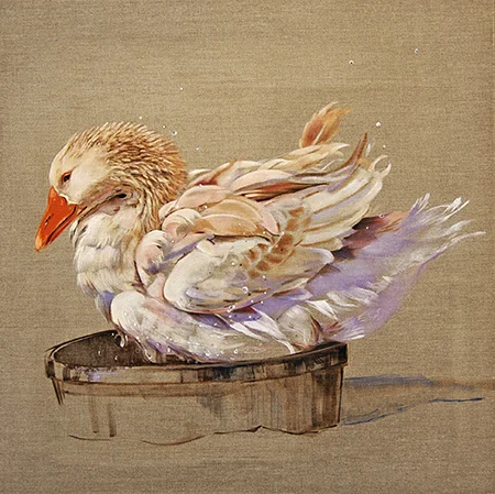 Duck 1 oil on linen 16"x22" 2011