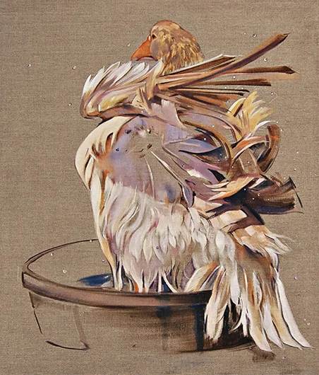 Duck 2 oil on linen 26x22, 2011 *