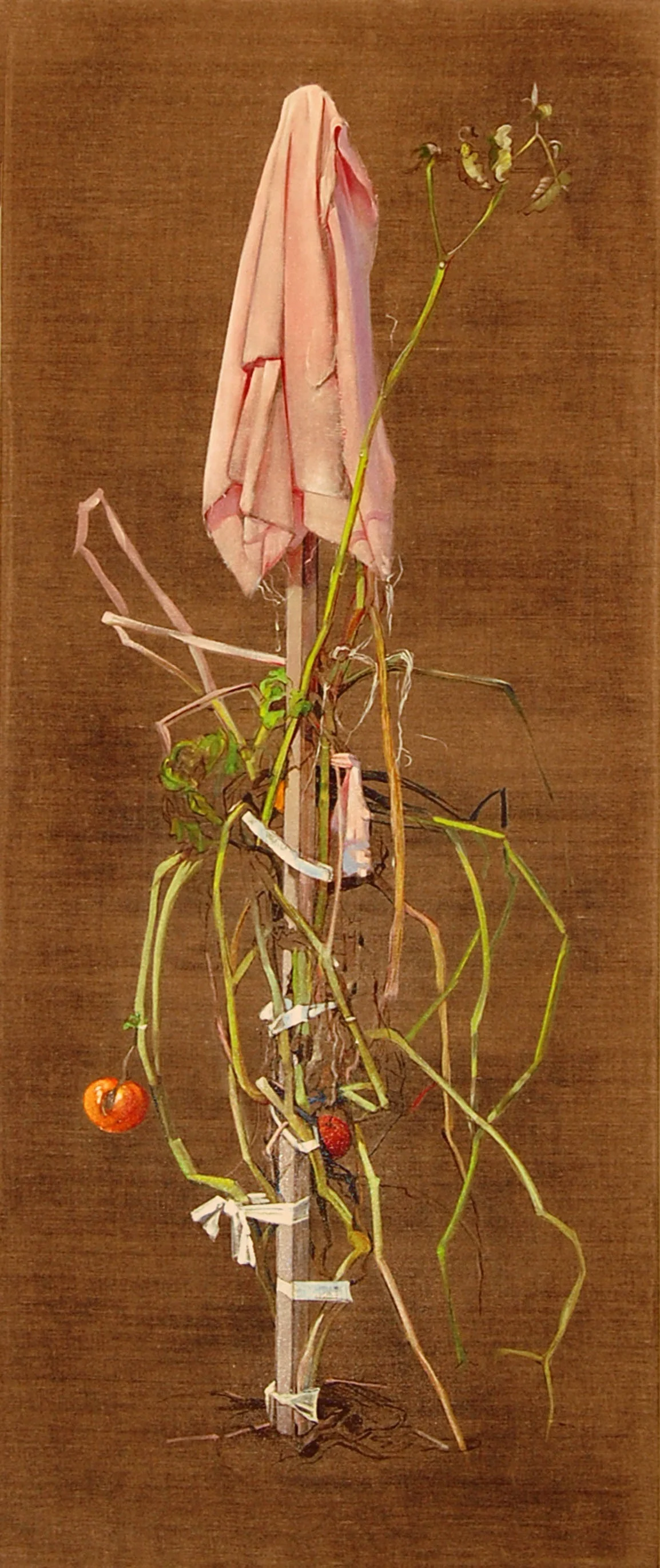 Tomato oil on linen 50"x22" 2009