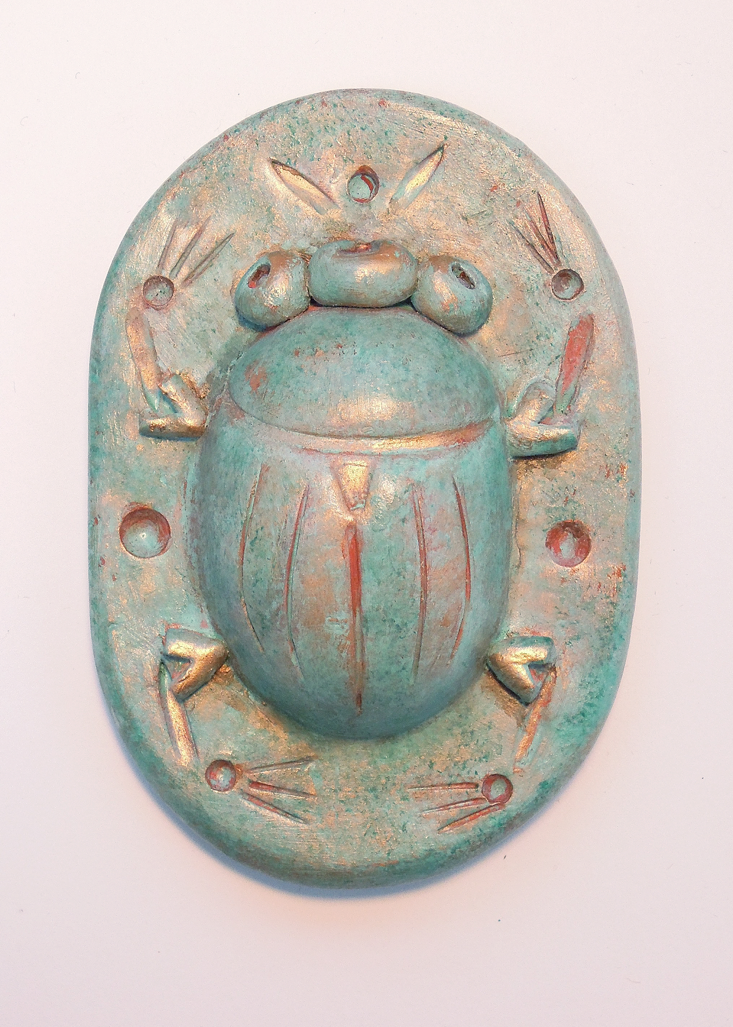   Scarab #15   polychromed porcelain 2.5" x 3.5" 2016  