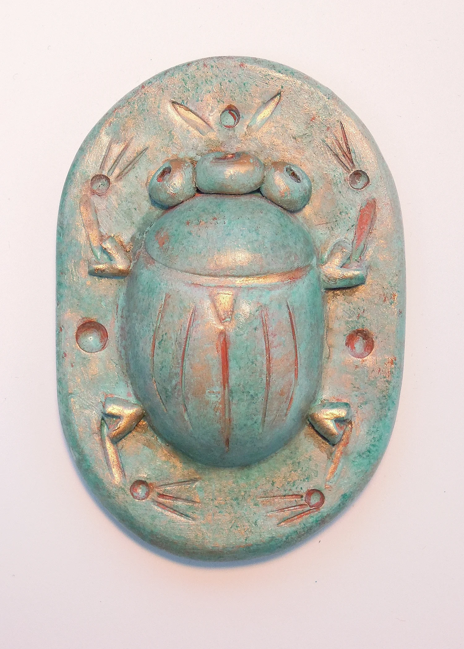 Scarab #15 polychromed porcelain 2.5" x 3.5" 2016