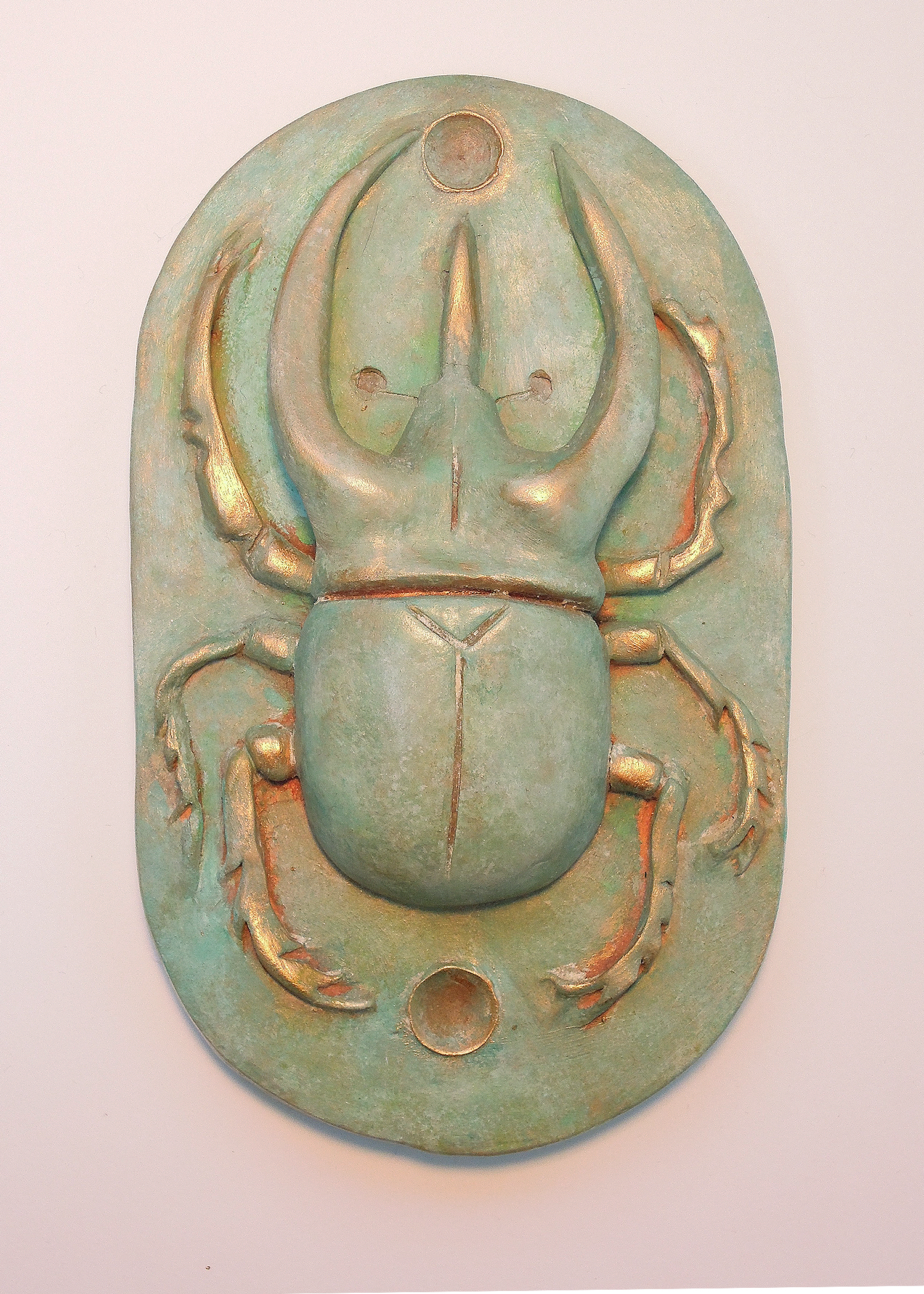   Scarab #7 *   polychromed porcelain 3"x 5" 2016   