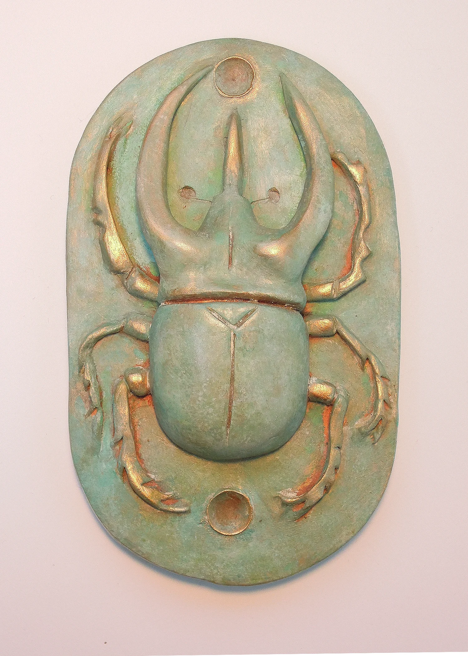 Scarab #7 * polychromed porcelain 3"x 5" 2016