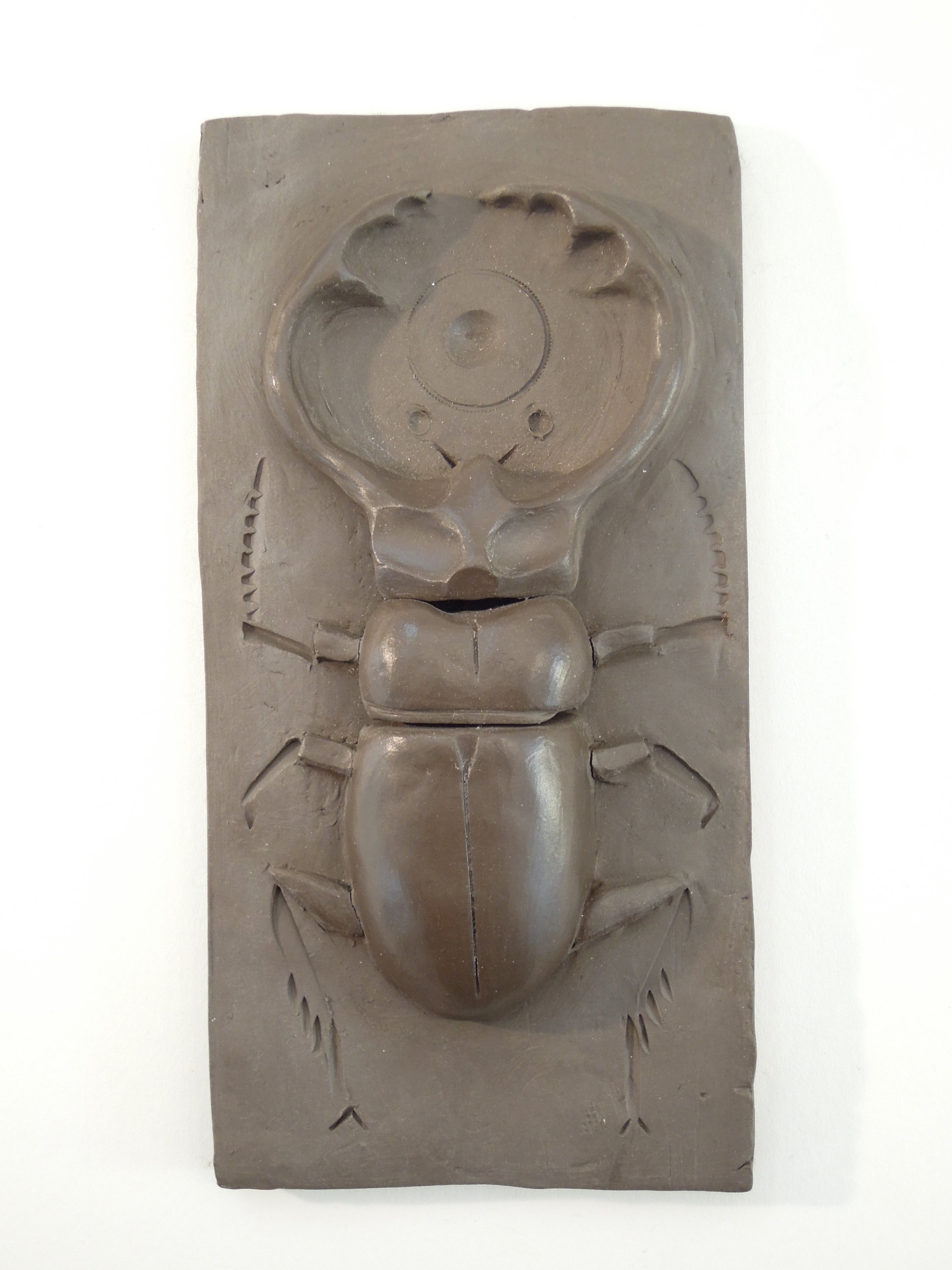   Staghorn Beetle   terracotta 3.5" x 7" 2017  