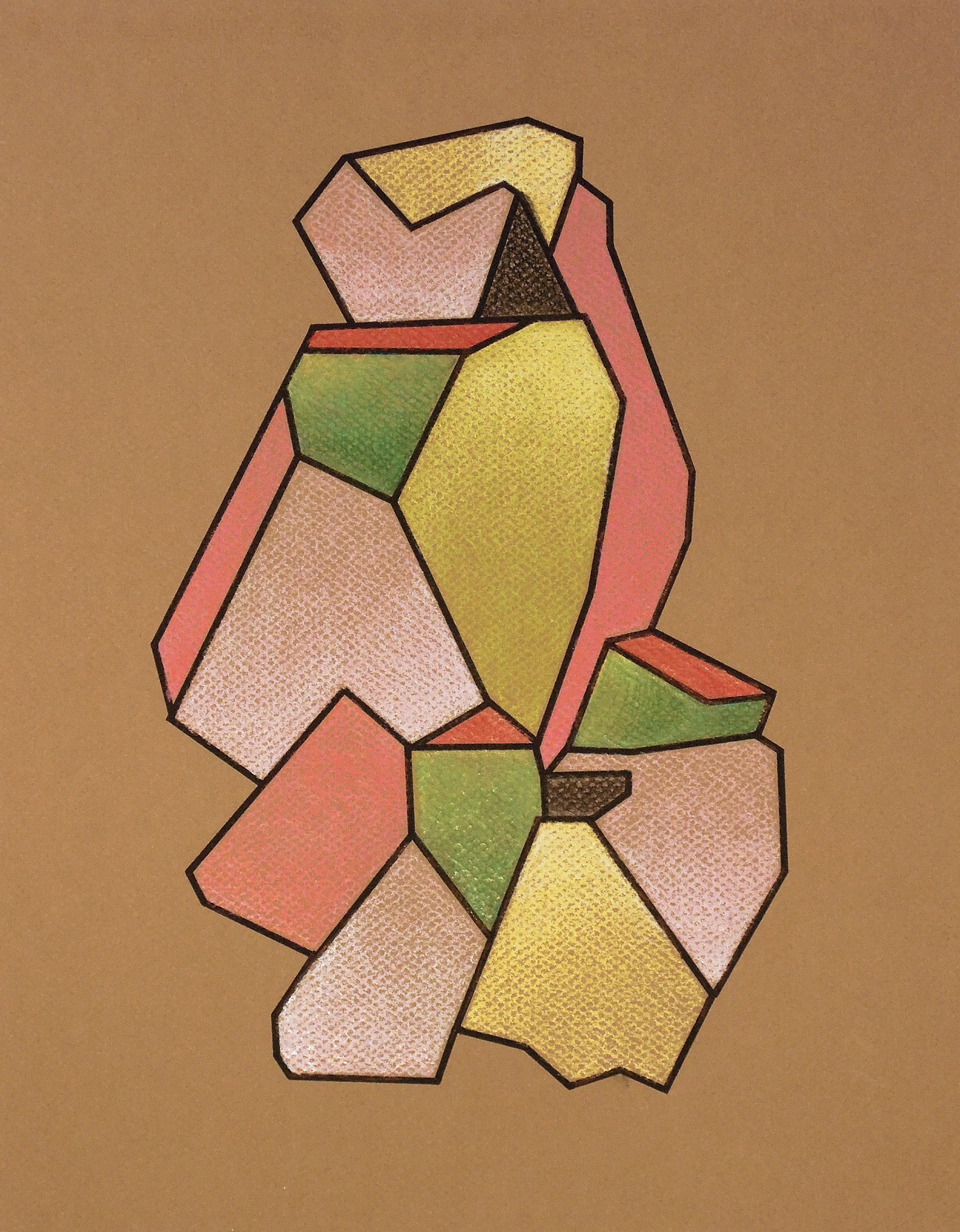   Geo #6  inkjet print, colored pencil 13.5" x 11" 2016 