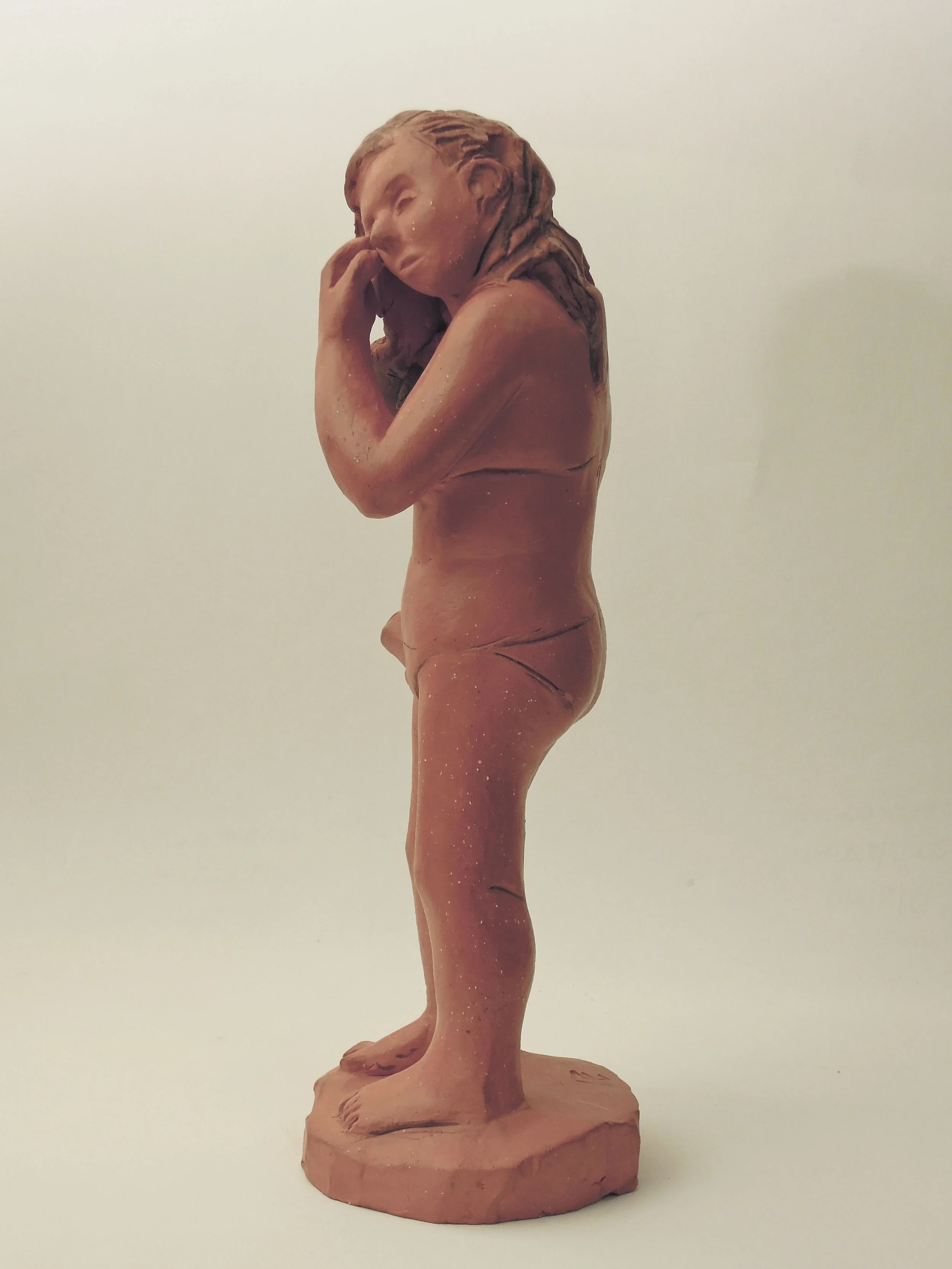 Bather #1 terra cotta 11" x 3.5" 2017