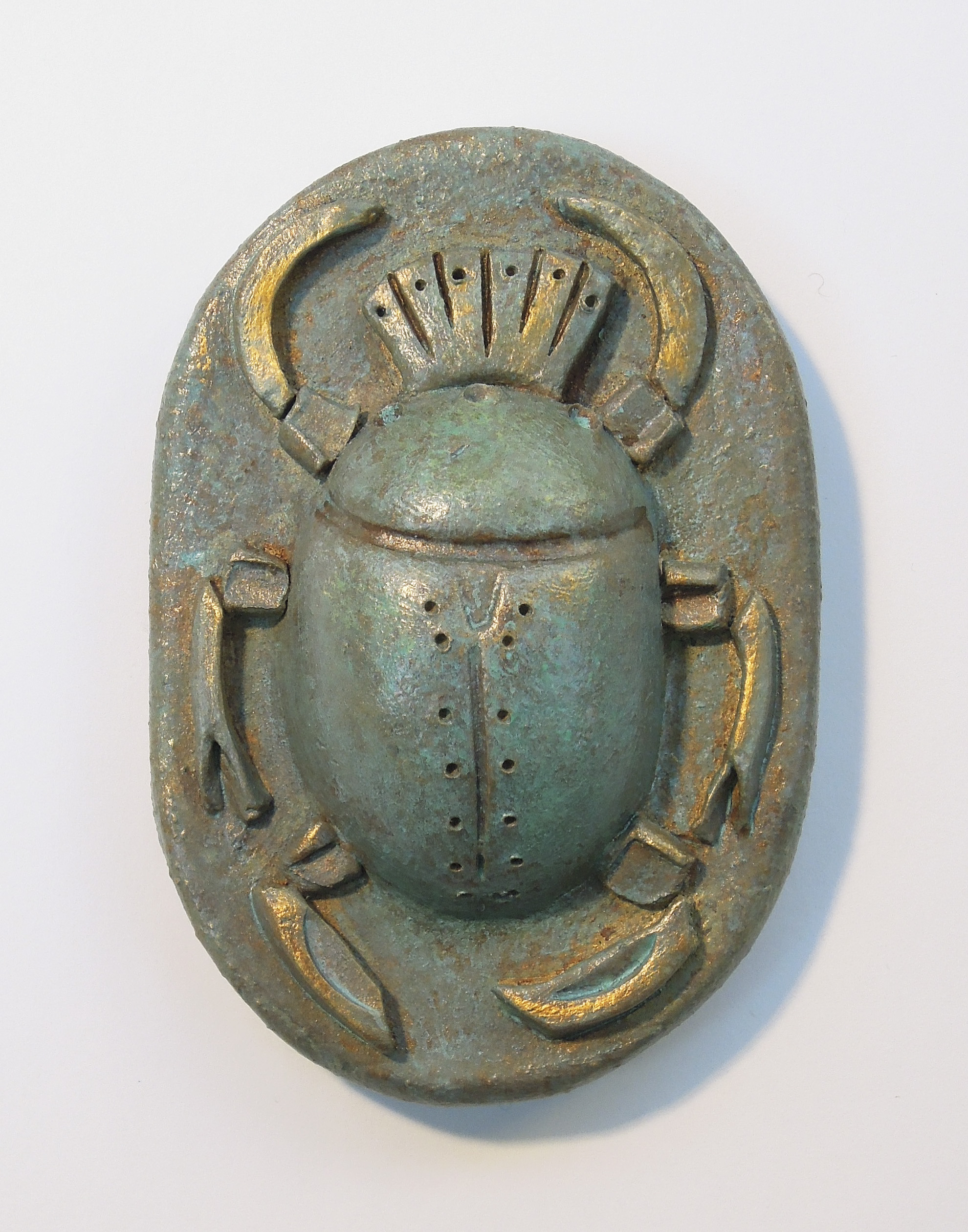   Scarab #25 *   polychromed porcelain 2.5" x 3.5" 2017   