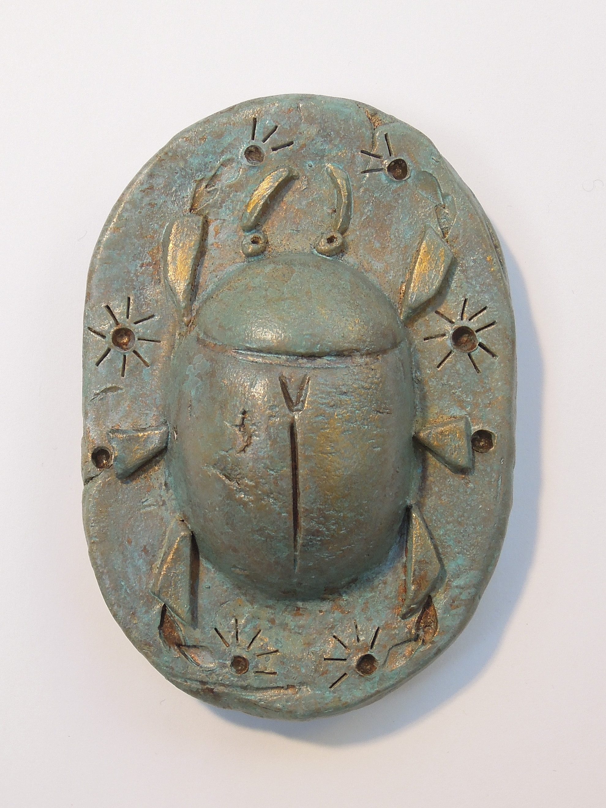   Scarab #23*   polychromed porcelain 2.5" x 3.5" 2017  