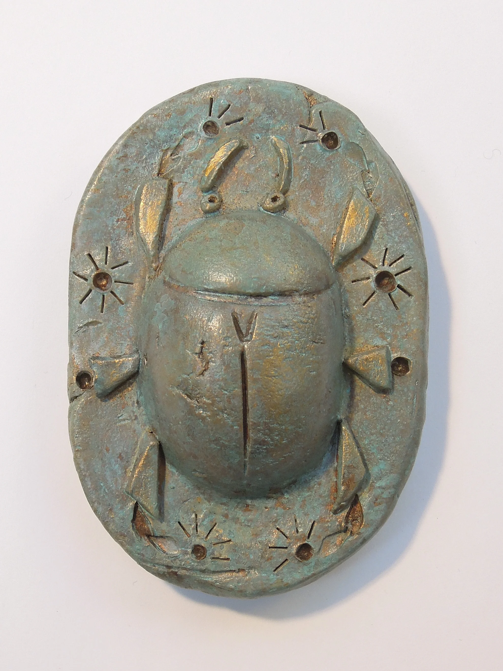 Scarab #23 polychromed porcelain 2.5" x 3.5" 2017
