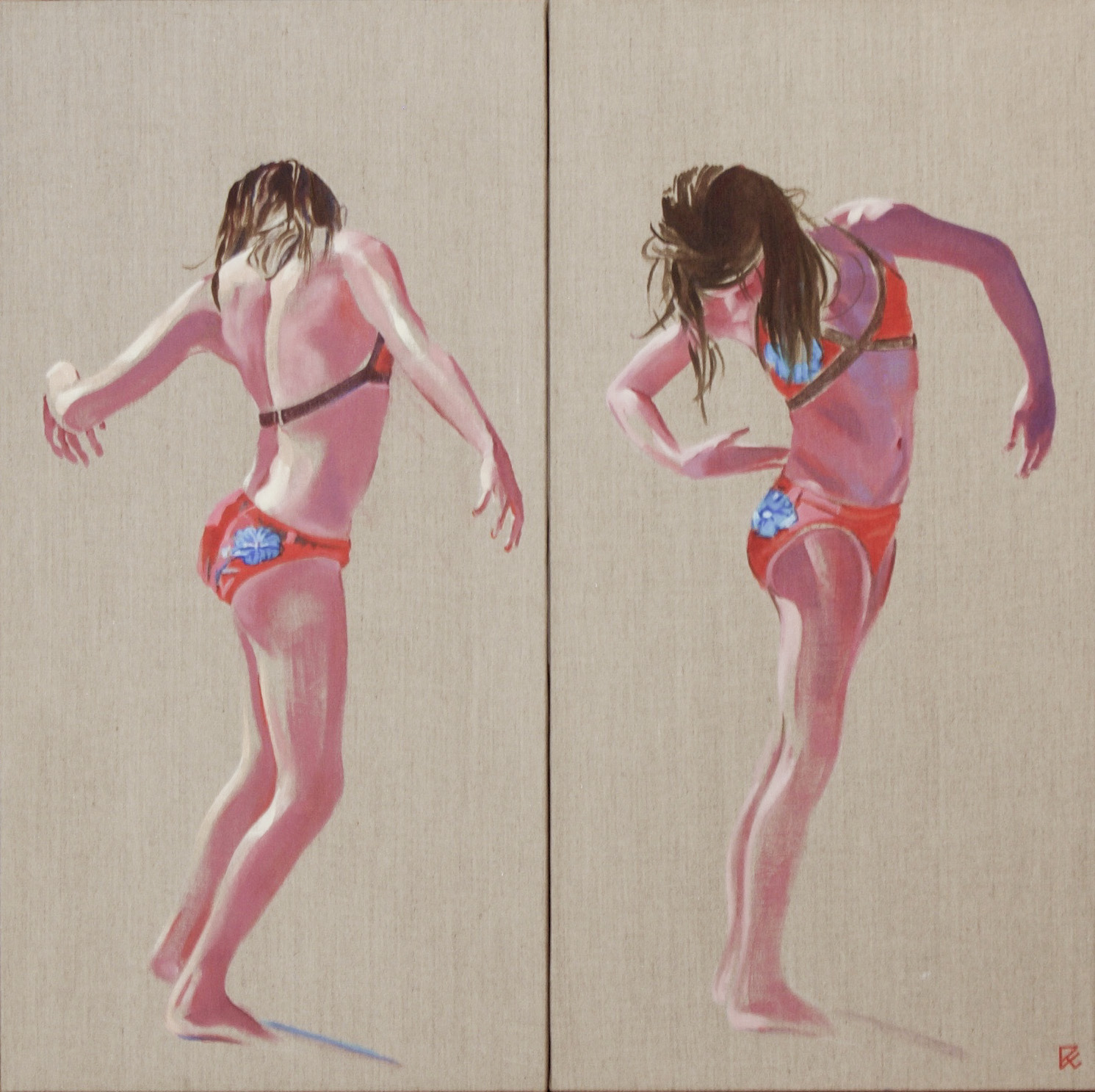   Untitled Diptych  oil on linen on panel 24” x 24” 2009 