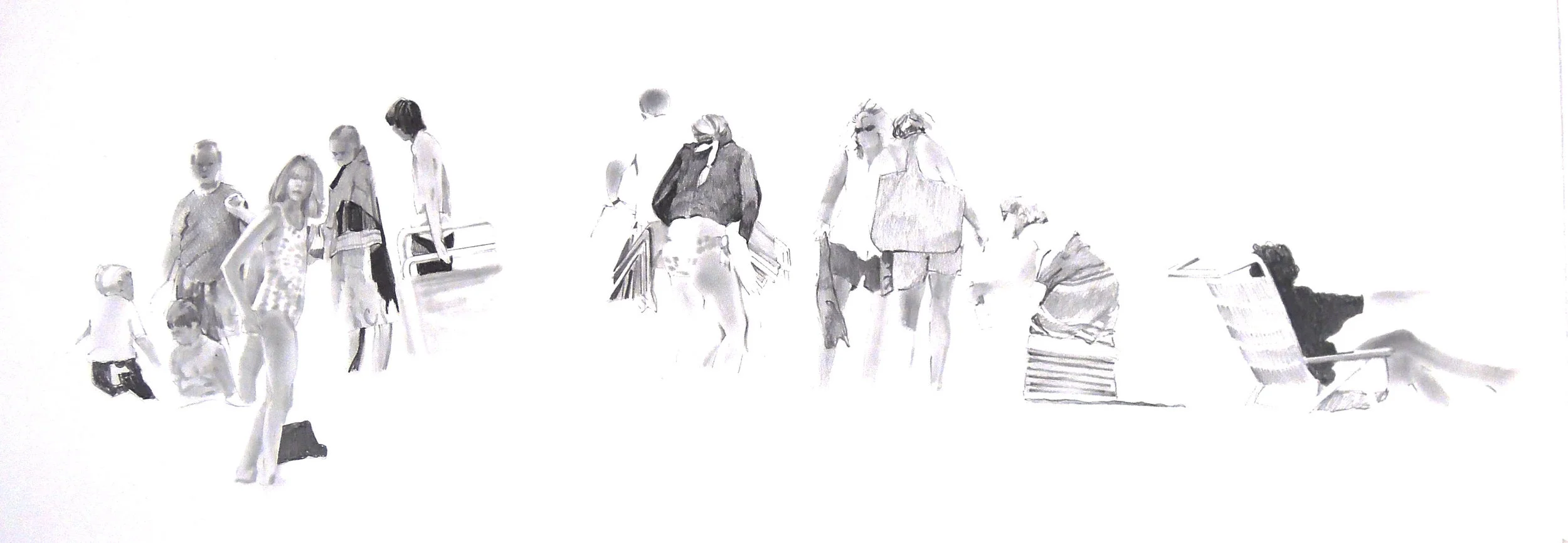 At the Beach graphite 28” x 20” 2007