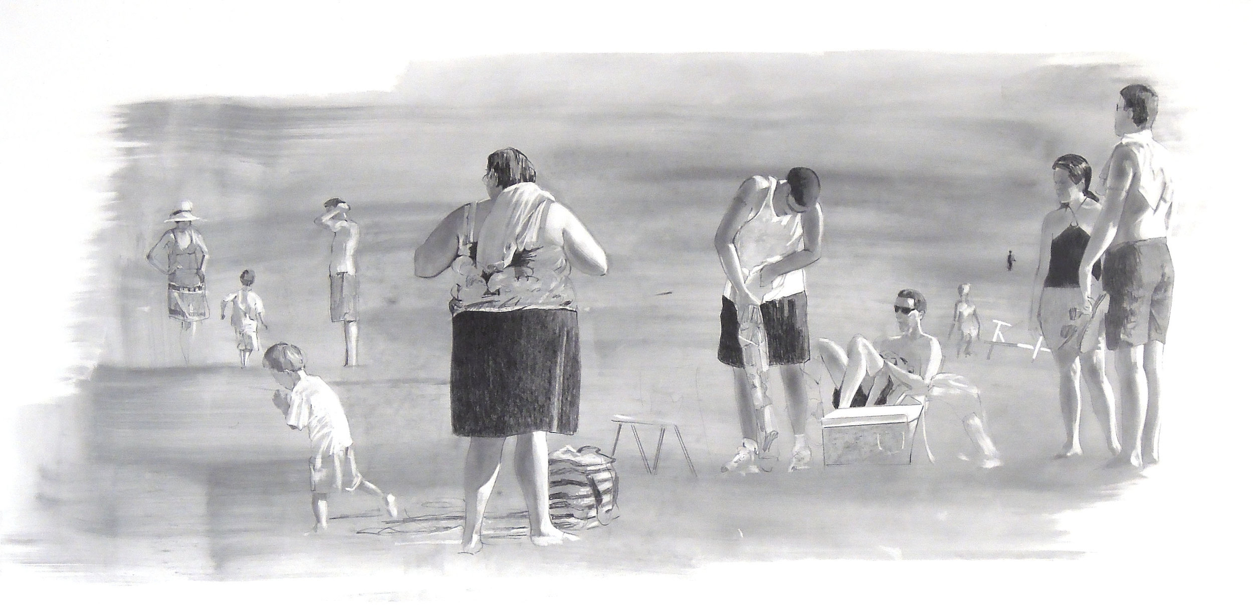   Untitled  graphite 38”x 18” 2007 