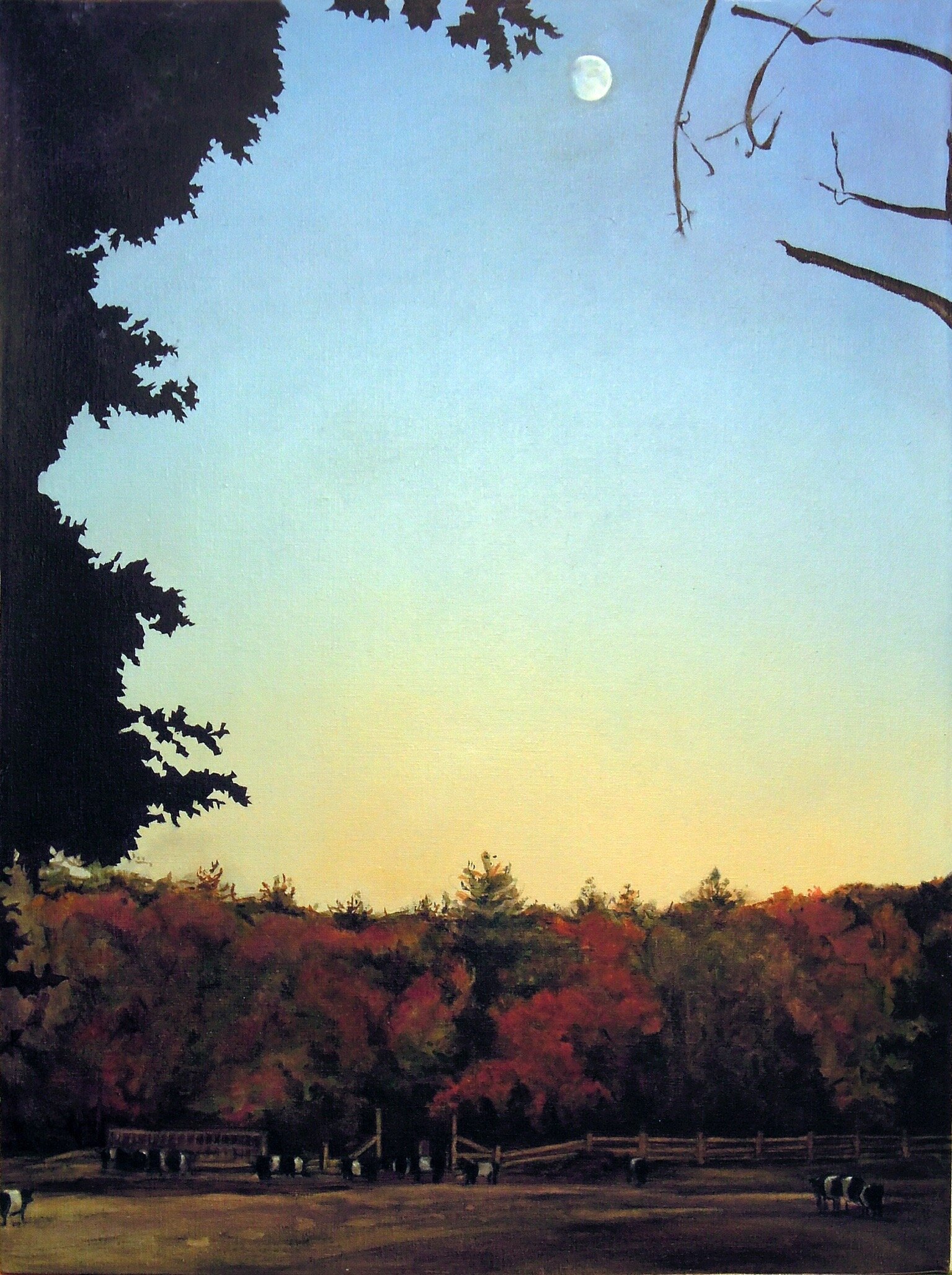   Dusk at Flint’s Field  oil on linen 32” x 24”  2012 