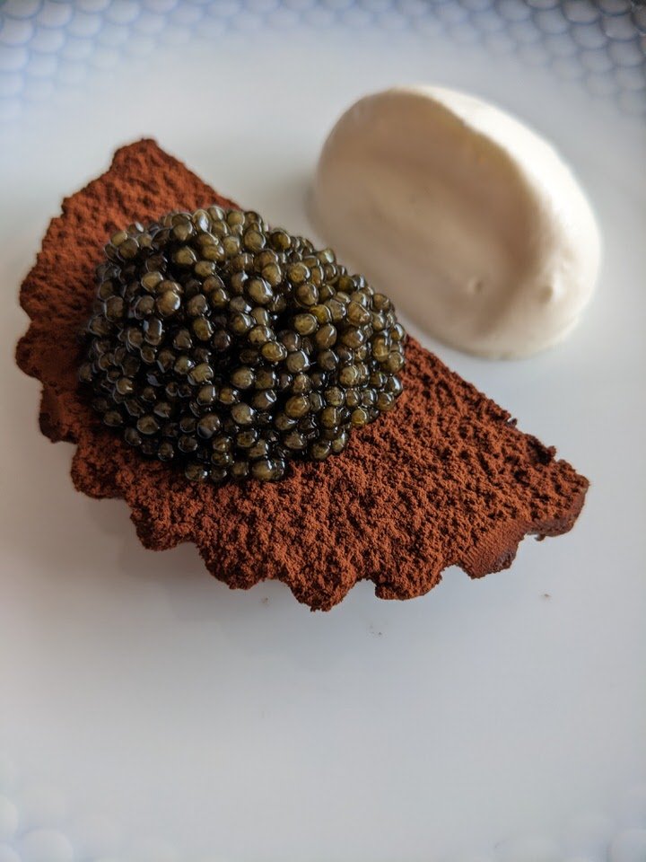 Valhrona Chocolate Tart & Caviar credit Josh Niland.jpg
