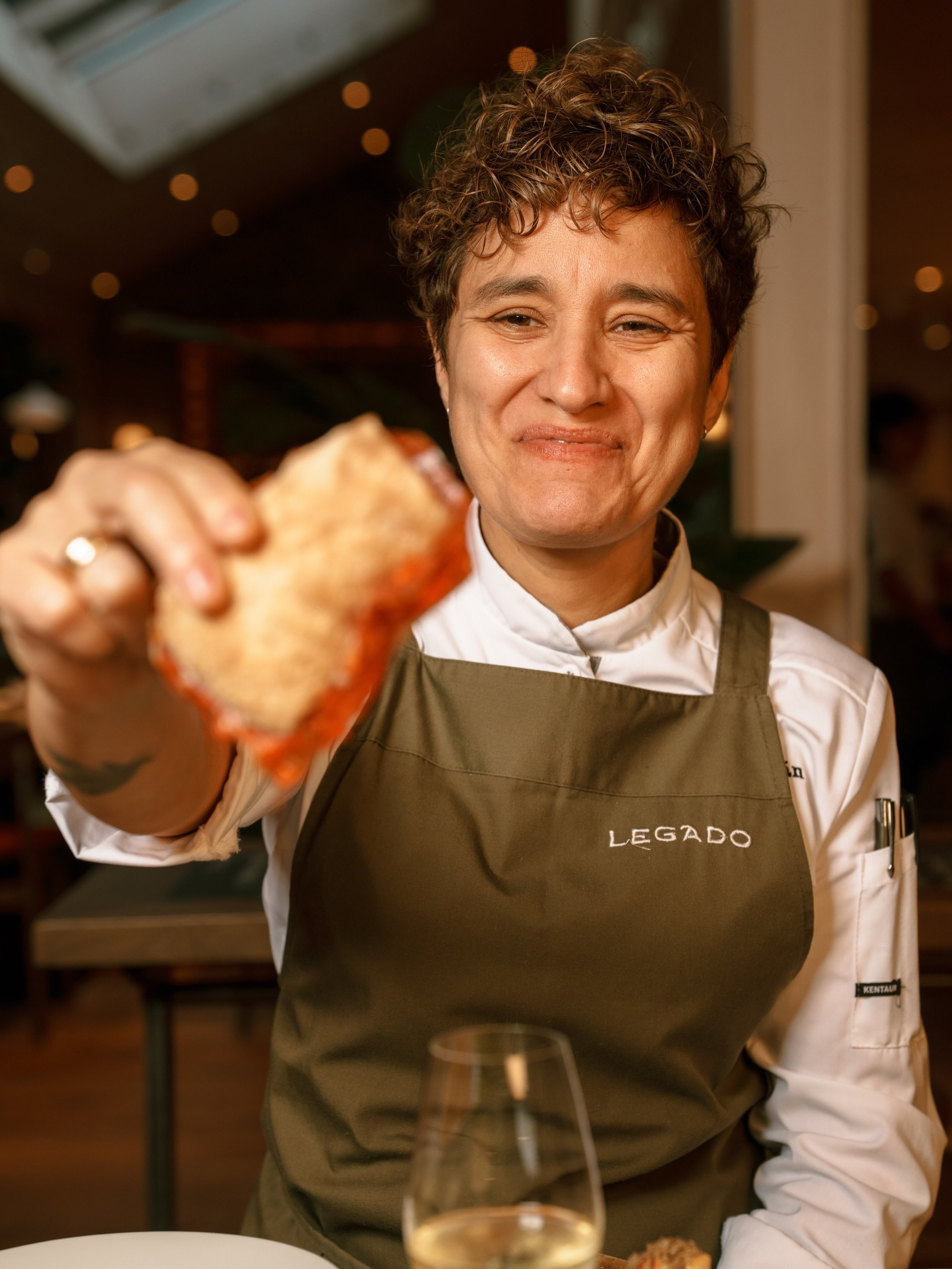 Bocadillo de Morc&oacute;n

Thinly sliced Morc&oacute;n Ib&eacute;rico from @senoriodemontanera, served on pan de cristal with pickled piparras, available exclusively at the Taberna @legado_ldn @nieves_barragan1

The traditional Spanish sausage is ma