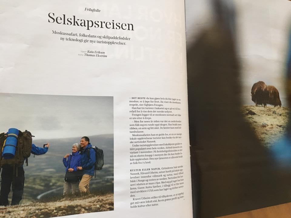 D2, a weekend magazine and part of Norwegian financial paper Dagens Næringsliv, joined us for a musk ox safari