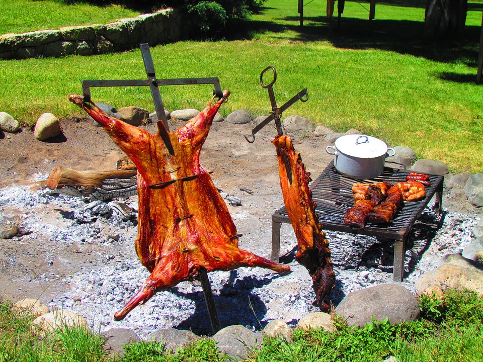 Asado and White Wine