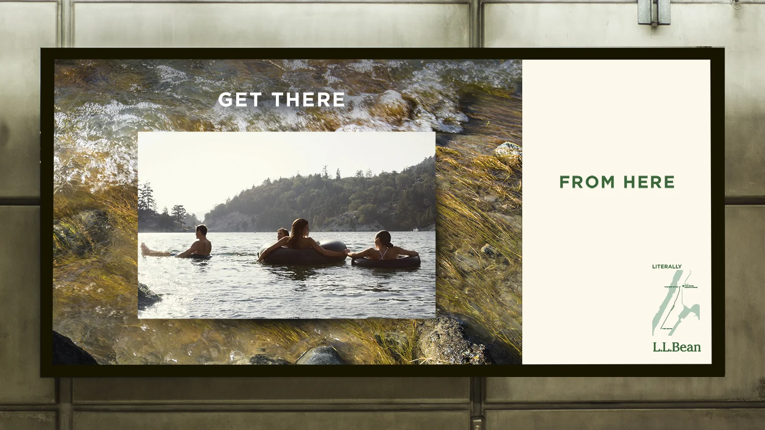 Billboard concept that gave people directions to a nearby location from that spot.
