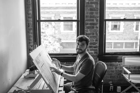 Hanna at work animating on Mary Poppins Returns