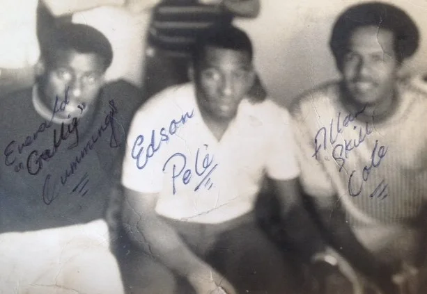 Trinidadian, Brazilian & Jamaican football legends.