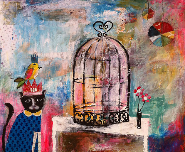 Her cage was purely decorative.