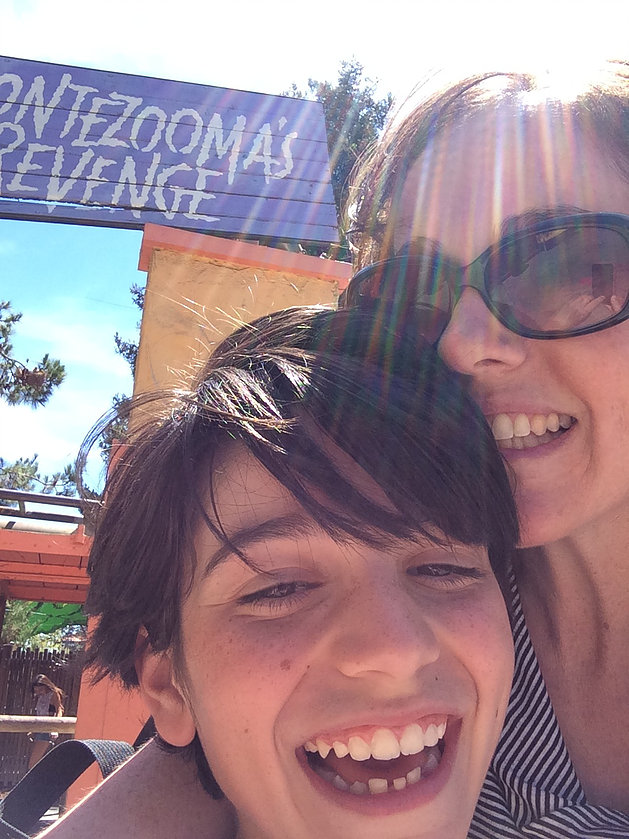 Taken right after getting off Montazooma's Revenge at Knott's Berry Farm this summer. I am never going on that thing again.