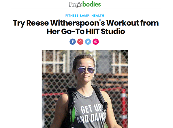 Try Reese Witherspoon's Workout from Her Go-To HIIT Studio