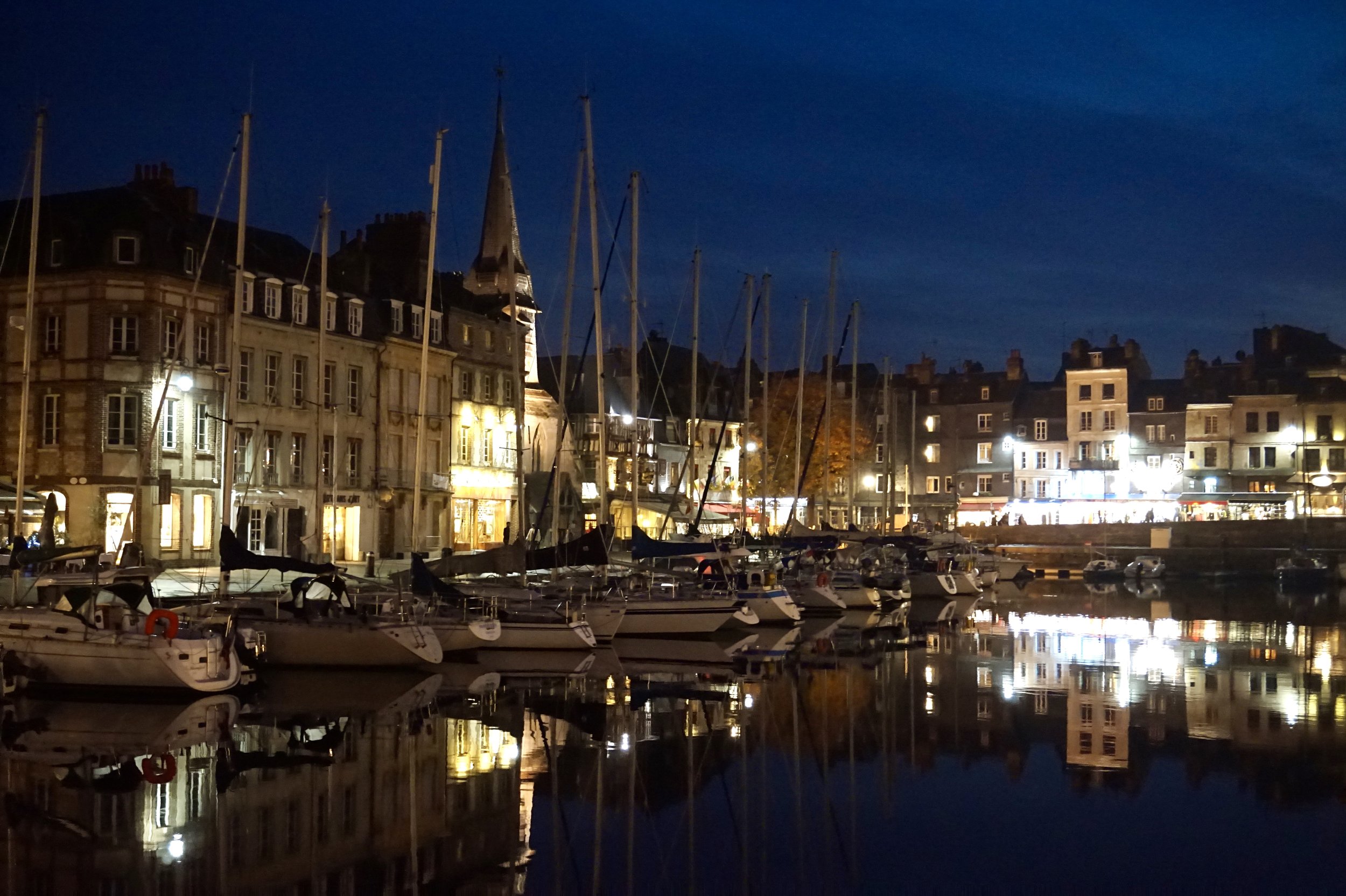 Honfleur-port-night