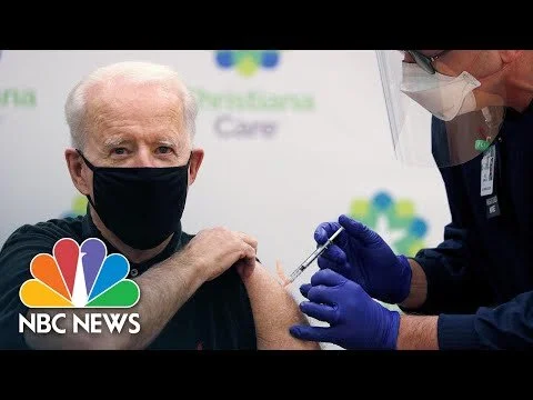 WATCH: Biden Receives Second Covid Vaccine Dose | NBC News NOW
